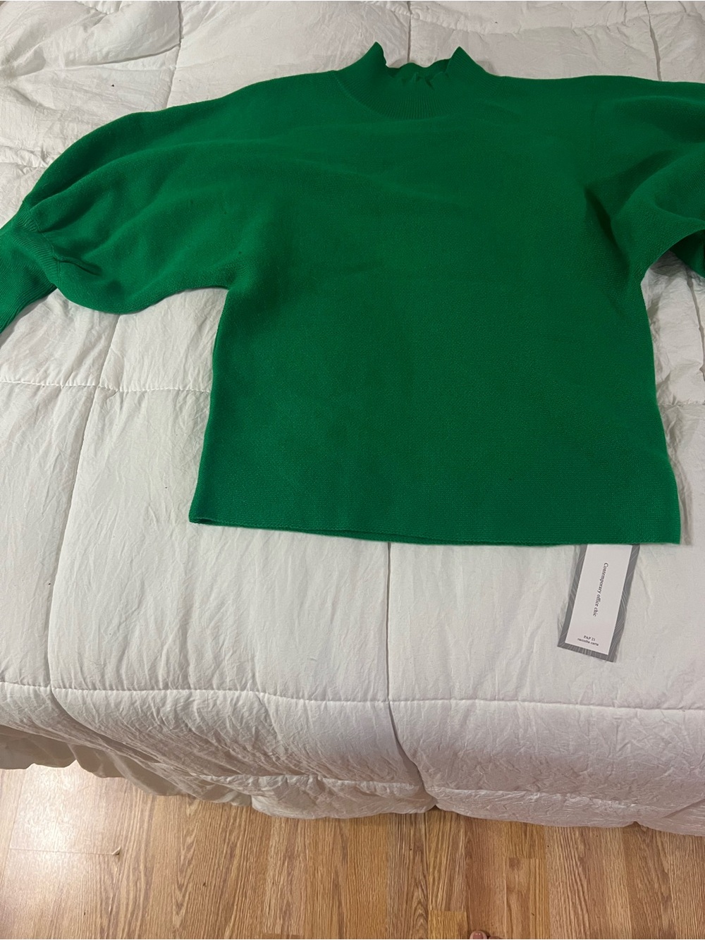 SHEIN Emerald Green Mock Neck Sweater